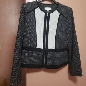 Calvin Klein Black & White Blazer Sz. 14